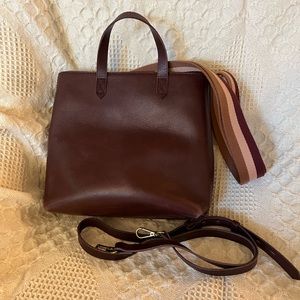 Madewell zip top transport crossbody tote